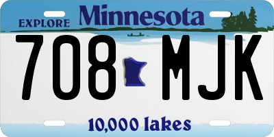 MN license plate 708MJK