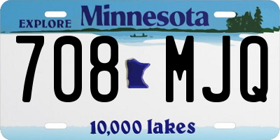 MN license plate 708MJQ