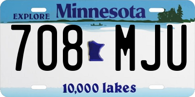MN license plate 708MJU
