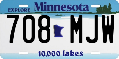 MN license plate 708MJW