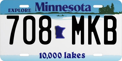 MN license plate 708MKB