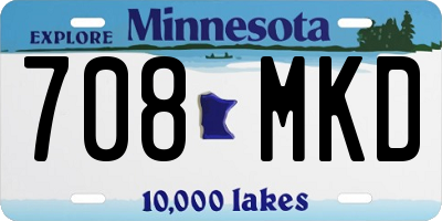MN license plate 708MKD