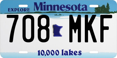 MN license plate 708MKF