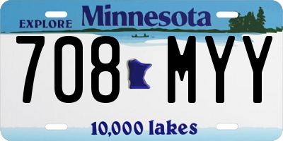 MN license plate 708MYY