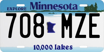 MN license plate 708MZE