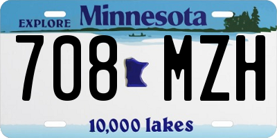 MN license plate 708MZH