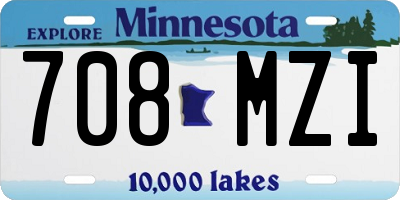 MN license plate 708MZI
