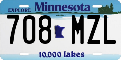 MN license plate 708MZL