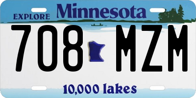 MN license plate 708MZM