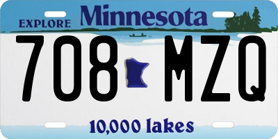 MN license plate 708MZQ