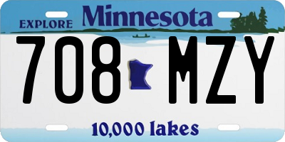 MN license plate 708MZY