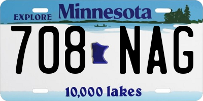 MN license plate 708NAG