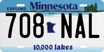 MN license plate 708NAL