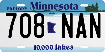 MN license plate 708NAN