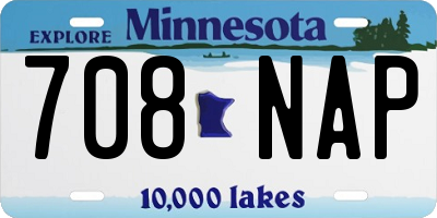 MN license plate 708NAP