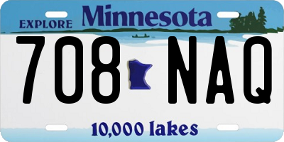 MN license plate 708NAQ