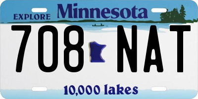 MN license plate 708NAT