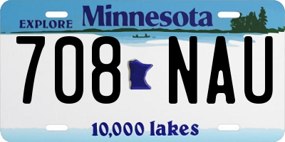 MN license plate 708NAU