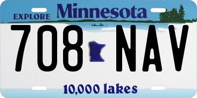 MN license plate 708NAV