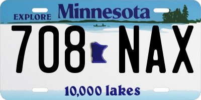 MN license plate 708NAX