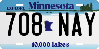 MN license plate 708NAY