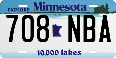 MN license plate 708NBA