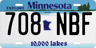 MN license plate 708NBF