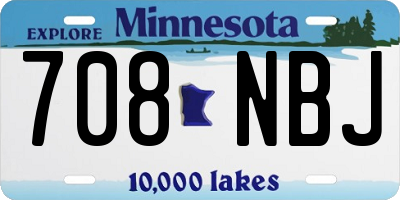 MN license plate 708NBJ