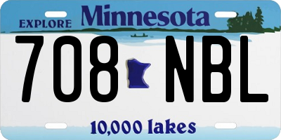 MN license plate 708NBL