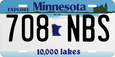 MN license plate 708NBS