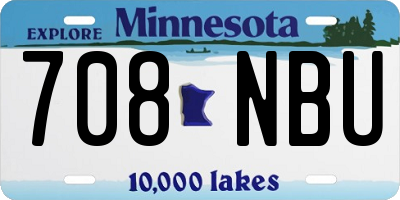 MN license plate 708NBU