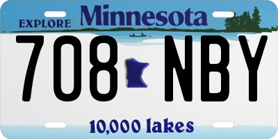 MN license plate 708NBY