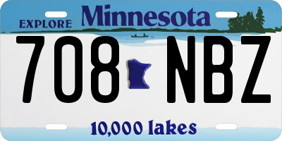 MN license plate 708NBZ
