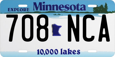 MN license plate 708NCA