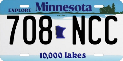 MN license plate 708NCC