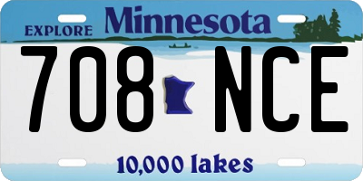 MN license plate 708NCE