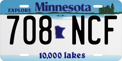 MN license plate 708NCF