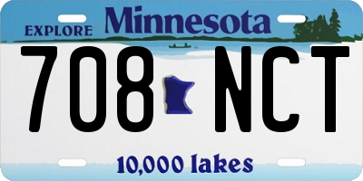 MN license plate 708NCT
