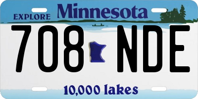 MN license plate 708NDE