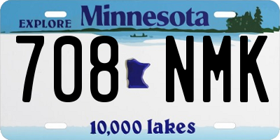 MN license plate 708NMK