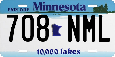 MN license plate 708NML