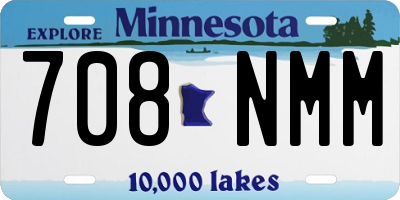 MN license plate 708NMM