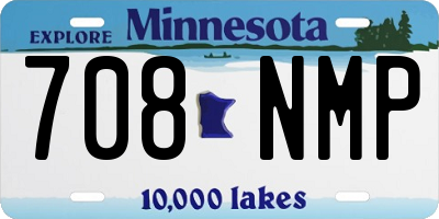 MN license plate 708NMP