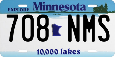 MN license plate 708NMS