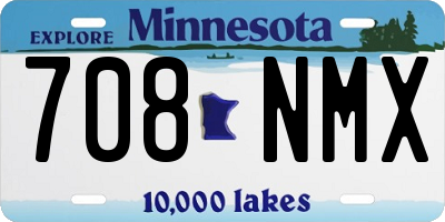 MN license plate 708NMX