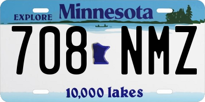 MN license plate 708NMZ