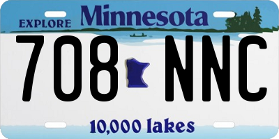 MN license plate 708NNC
