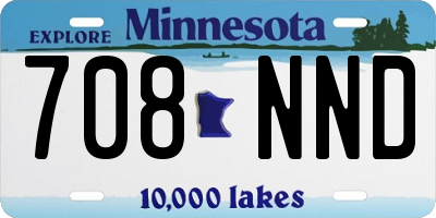 MN license plate 708NND