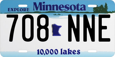MN license plate 708NNE