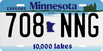 MN license plate 708NNG